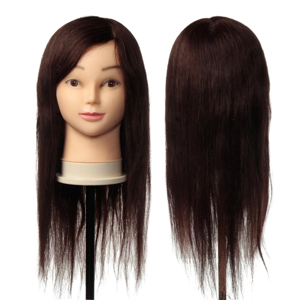 

18 Inch 100% Real Human Hair Blonde Hair Training Head Hairdressing Practice Training Mannequin Doll Head