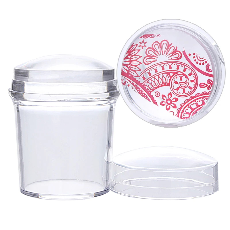 

2Pcs/Set Clear Nail Stamper Silicone Stamper & Nail Scraper Nail Art Stamping Tool