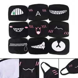 Качество Симпатичные Мужская Мультфильм Смешные зубы Kawaii Рот Половина маска хлопок рот-муфельные гриппа, маски для лица emotiction маска