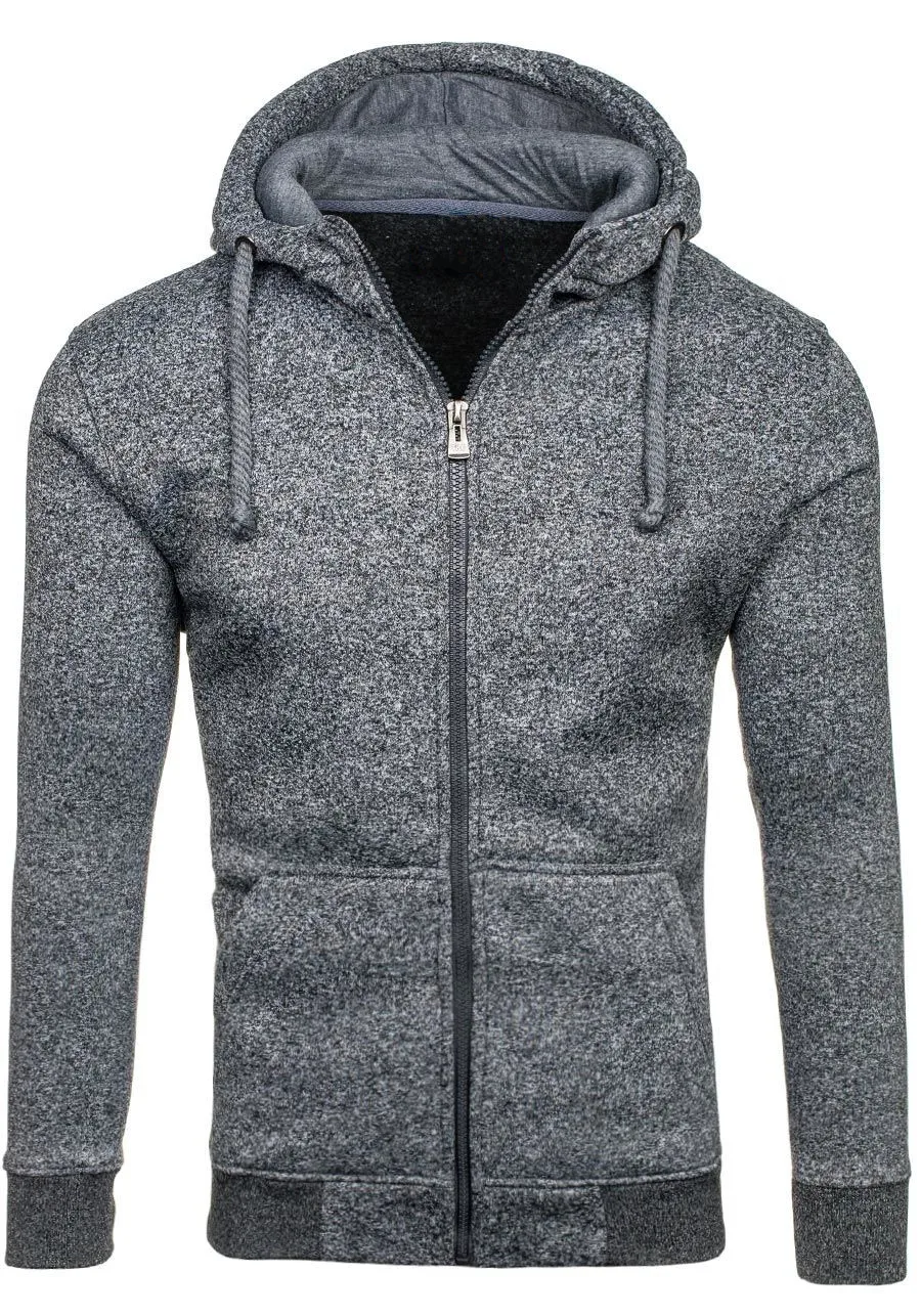 

ZOGAA Clothing Hoodies Men Sweatshirt Male Pure Color Hooded Zipper Long Sleeve Sweatshirt Men Hoodies Outwear S-XXL