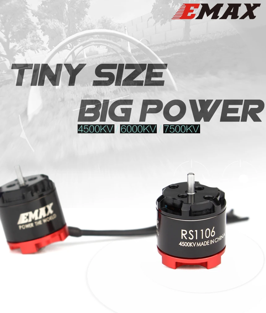 Новый оригинальный мини-Квадрокоптер EMAX RS1106 4500KV 6000KV 7500KV с бесщеточным Мотором RC