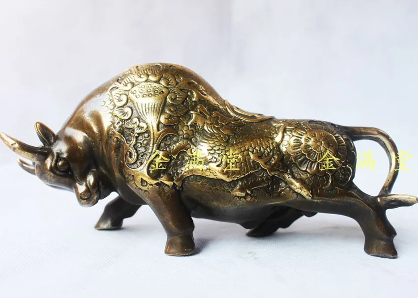 

Factory Copper Feng Shui crafts Bronze copper home decoration crafts decoration cattle a pair of fortune