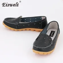 EISWELT/Женская обувь; мокасины; дышащая обувь; лоферы; женская летняя обувь на плоской подошве с круглым носком; мелкий стиль;# XH031