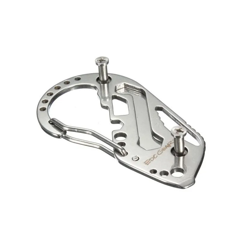 

Multifunction EDC tool stainless steel Key Holder Organizer Clip Folder Keyring Keychain Case Outdoor Survival travel tool