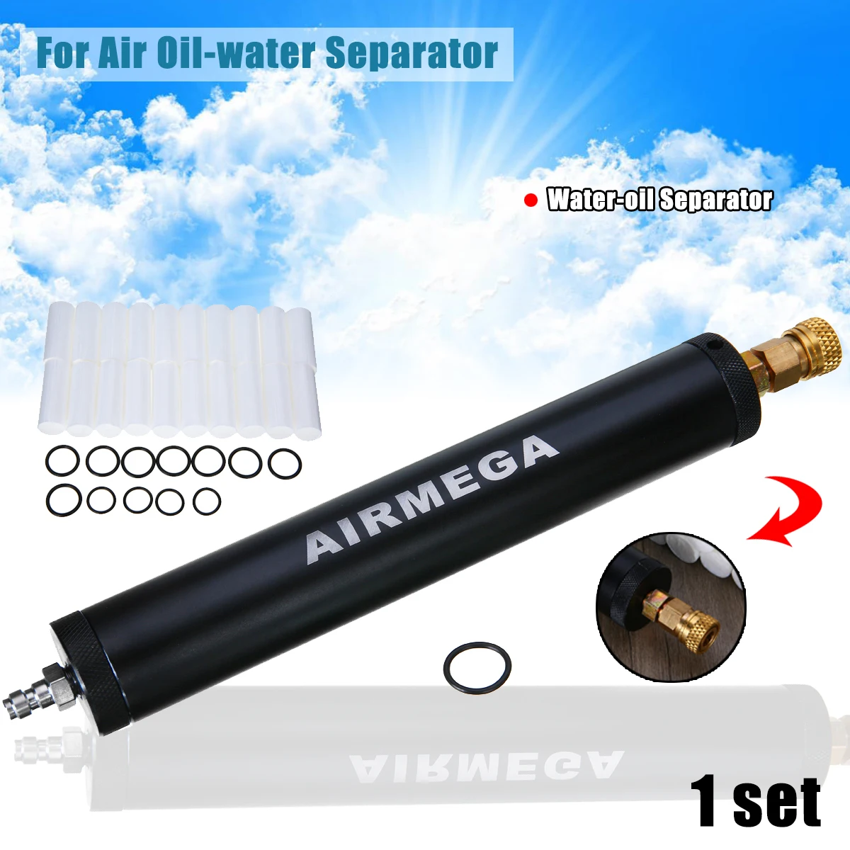 1 set High Quality Aluminium Compressor Oil Water Separator 42Mpa High