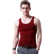 Высокоэластичный Мягкий Шелковый мужской жилет без рукавов, рубашка бордового цвета, бесшовное нижнее белье, тонкая мужская майка, Верхняя Нижняя рубашка, майка