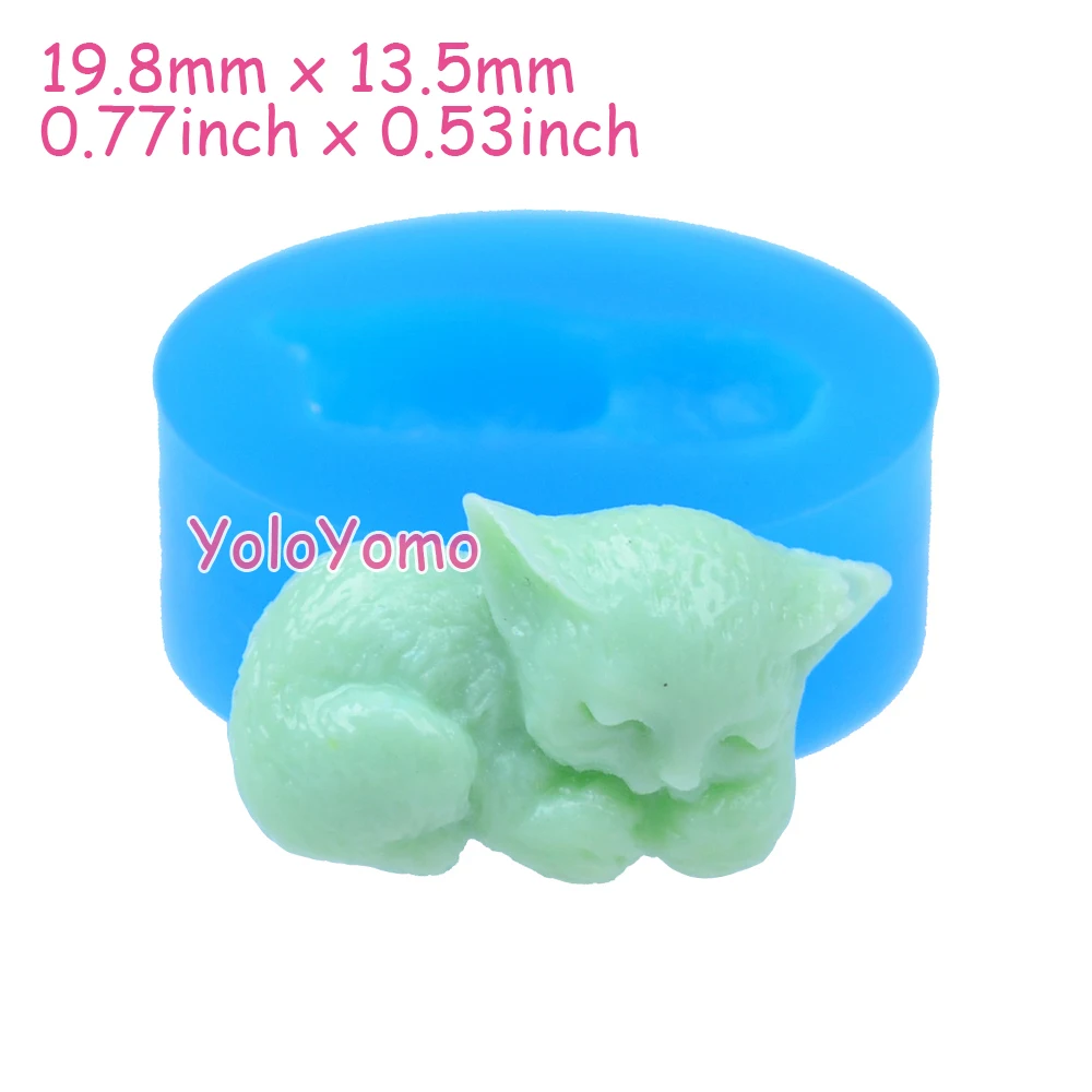 D006YL-19-8mm-Cute-Cat-Silicone-Mould-Animal-Mold-Cupcake-Topper-Decorative-Chocolate-Fondant-Resin-Clay