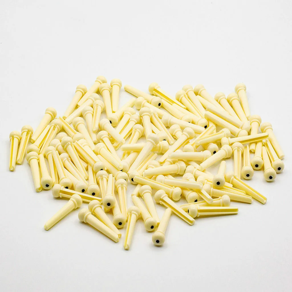 

100PCS Acoustic Guitar Pins Accessories Bridge White
