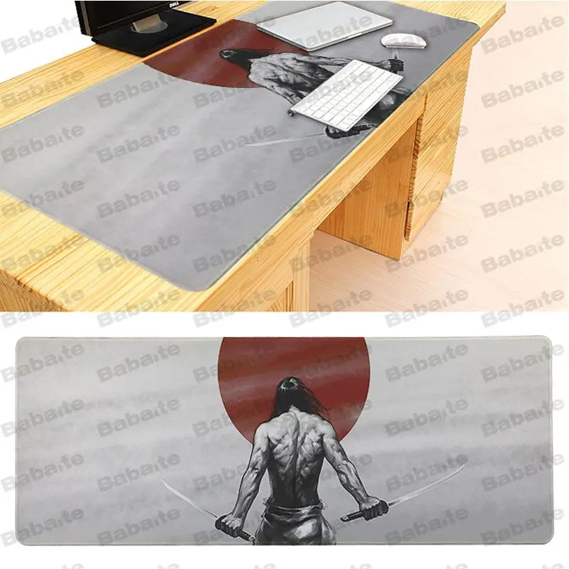 Preise Babaite 2018 Neue Japanische Samurai Schöne Anime Lockedge Mousepads Größe für 300*900*2mm und 400*900*2mm Design Mauspad