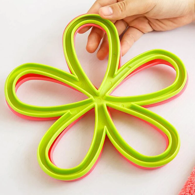 

Amazing 19*19cm Durable Silicone Plum Flower Non-slip Heat Resistant Mat Coaster Cushion Placemat Pot Holder 5 Colors HHY