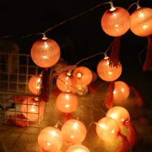 Горячая Распродажа Китая Стиль кисточкой хлопок мяч светодиодные лампы Открытый Строка свет на Рождество Сад Праздничная Свадебная вечеринка украшения