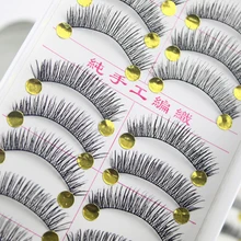 Женские вечерние накладные ресницы, косметика для лица, Черные Накладные ресницы, натуральные ресницы, 40 пар