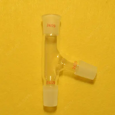 

24/29,Three way adapter,75 bend,distillation head,GG17,borosilicate glass