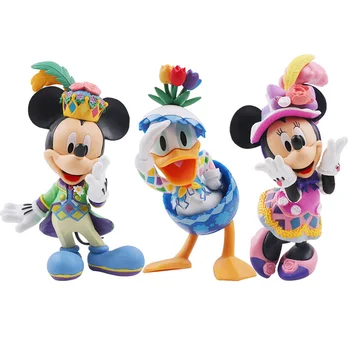 

10-13cm Disney Action Figure Mickey Mouse Minnie Princess Donald Duck Kawaii Doll Birthday Present Children Toy Collection Gifts