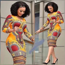 Африканская одежда, новое женское модное летнее платье с коротким рукавом, Повседневное платье с глубоким v-образным вырезом, традиционное