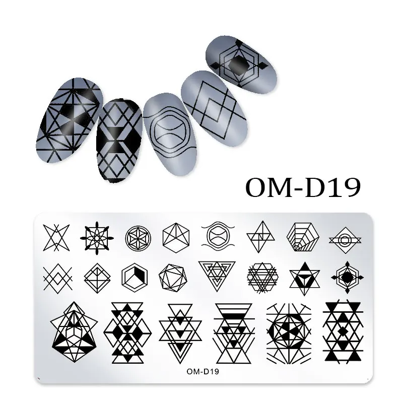 1Pc Nail Stamping Plates Lace Flower Animal Geometry Pattern Nail Art Stamp Stamping Template Image Plate Stencil Manicure Tools