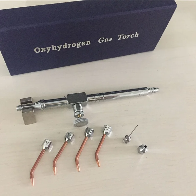 Mini Senior Oxyhydrogen Gas Torch Welding Gun With 5 Pcs Water Soldering Gun Nozzles selection backfire arrestor