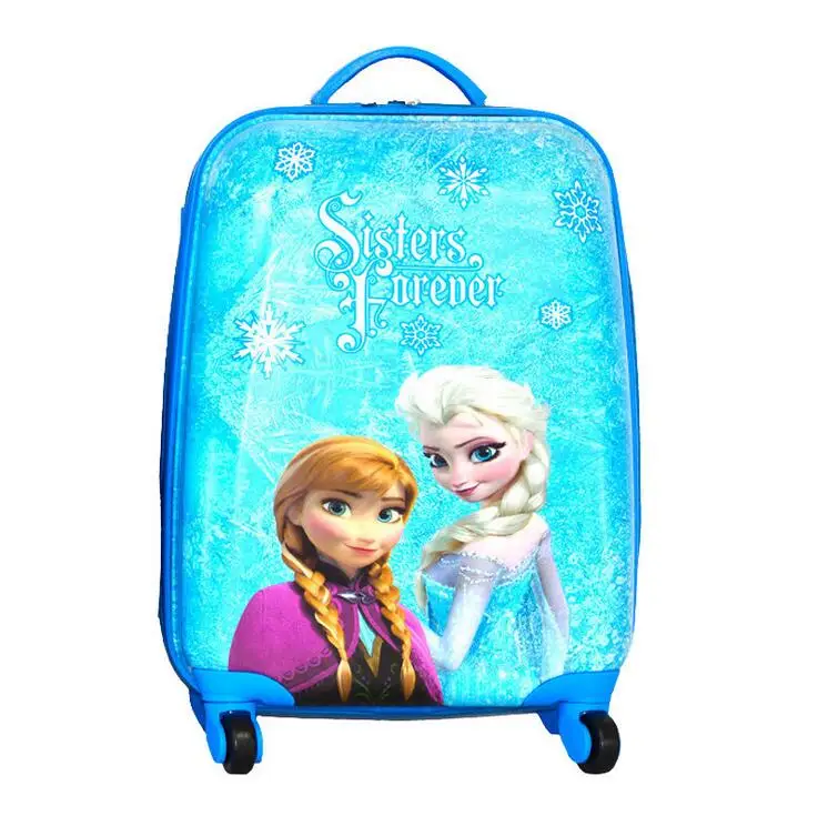 Дорожные сумки на колесиках для девочек с героями мультфильмов, Детский чемодан, сумка для путешествий на колесиках