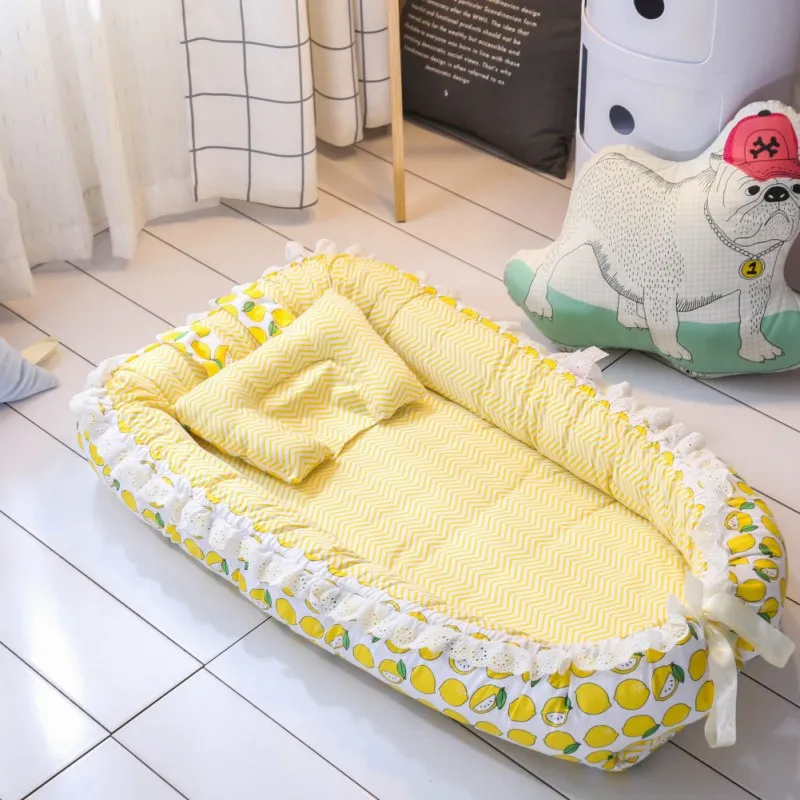 Популярная портативная детская кровать-гнездо для новорожденных, детская кроватка для сна, артефакт для новорожденных, дорожная кровать для ухода за ребенком с бамперной подушкой