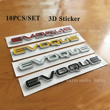 10 шт./компл. АБС автомобиль эвок наклейки для укладки волос аксессуары для украшения для Land Rover Evoque диапазон Freelander Discovery