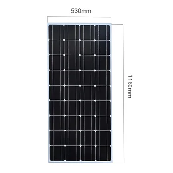 XINPUGUANG 2PCS 3PCS 4PCS Solar panel 100W 18V Glass solar Panels 200W 300W 400W panneau flexible bsolaire Monocrystalline board 4