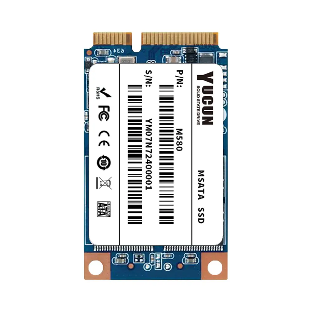 YUCUN MSATA SSD 60 ГБ 120 ГБ 240 ГБ Внутренний твердотельный накопитель PCIE SSD 64 ГБ 128 ГБ 250 ГБ 256 ГБ для планшетных ПК ультрабуков ноутбуков