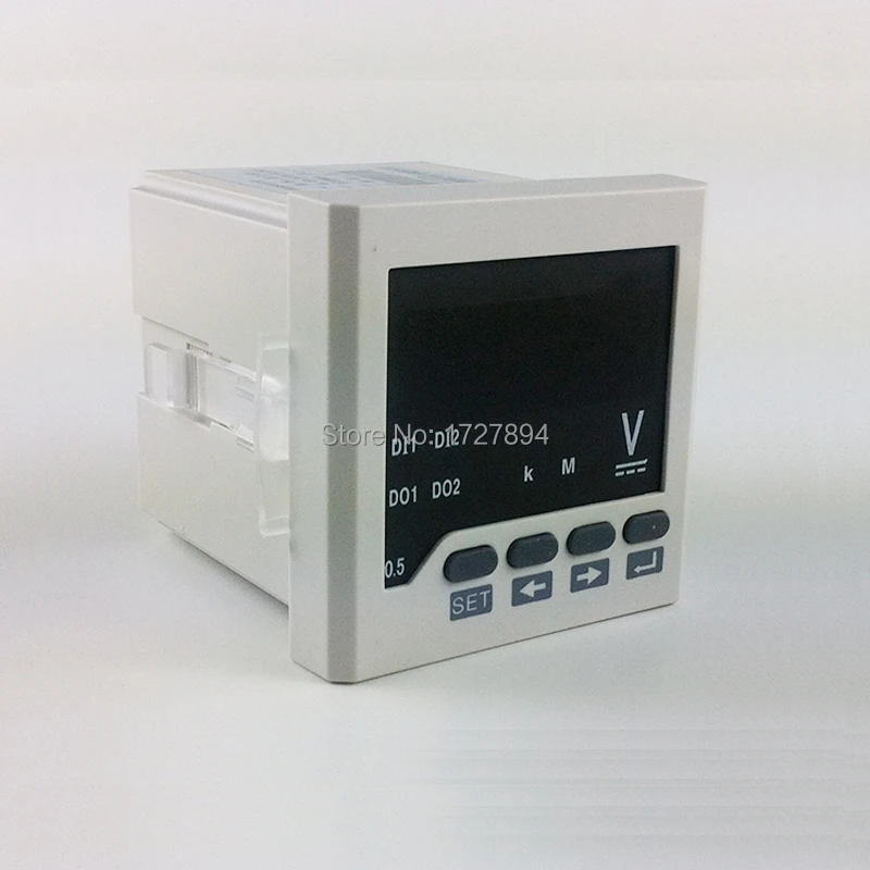 72*72 мм(2,8"* 2,83") белый измеритель напряжения постоянного тока, однофазный V метр, светодиодный индикатор напряжения 0-450 v с выходом 4-20mA