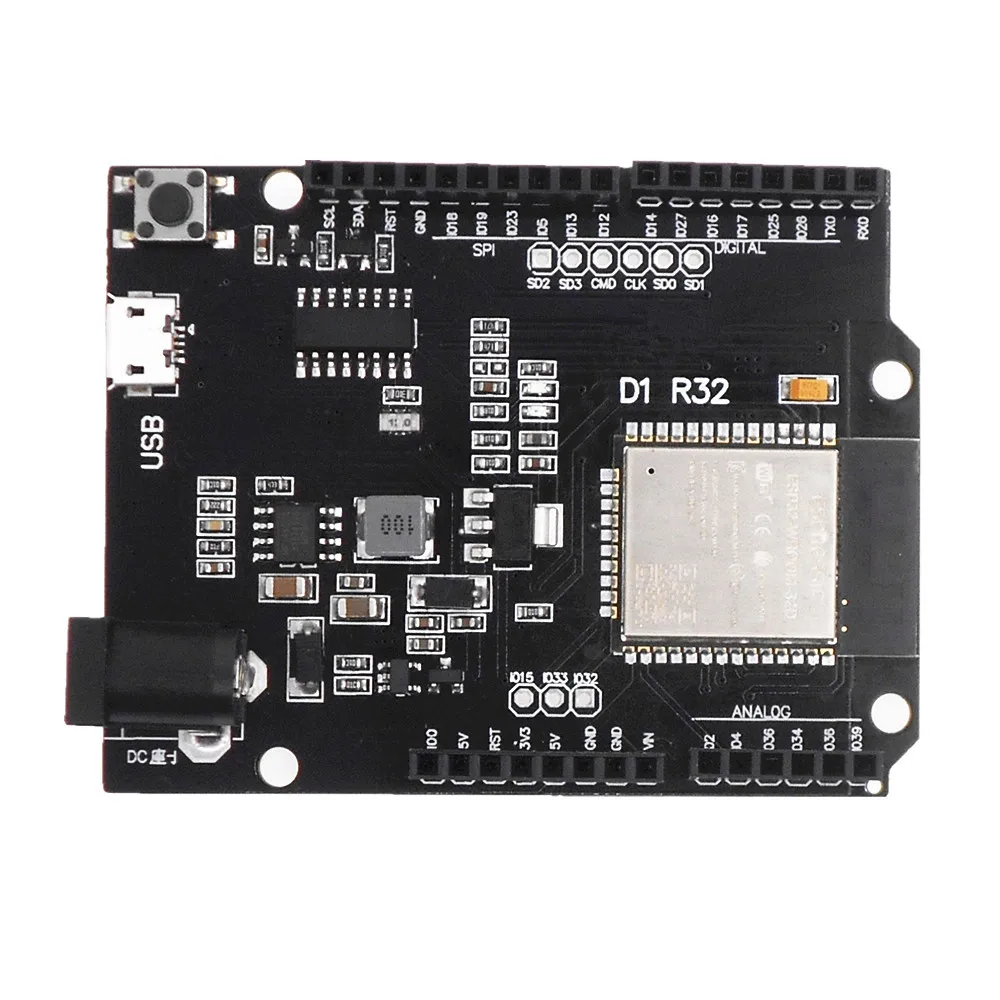 

WiFi and Bluetooth esp32 4MB flash for UNO D1 R32 with ESP-WROOM-32D CH340G development board ESP32-WROOM-32D