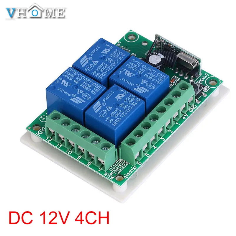 Отеля Vhome пролегает 433 Mhz РФ беспроводной для ворот удаленного Управление DC 12 V 4