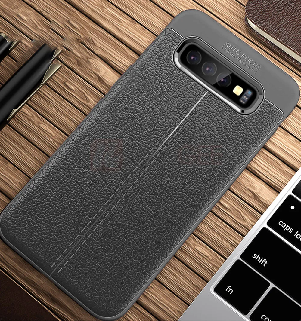 Для samsung Galaxy S10 Plus чехол силиконовый бампер кожаный текстурный чехол для samsung Galaxy S 10 Plus S10E/A5 чехол
