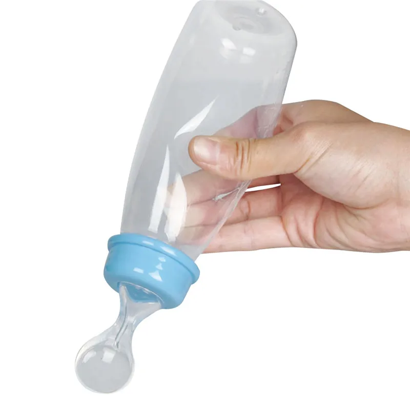 

240ML Baby Rice Paste Dietary Supplement Safe Feeding Bottle Training Nursing Bottle With Squeezing Spoons Extrusion Tool