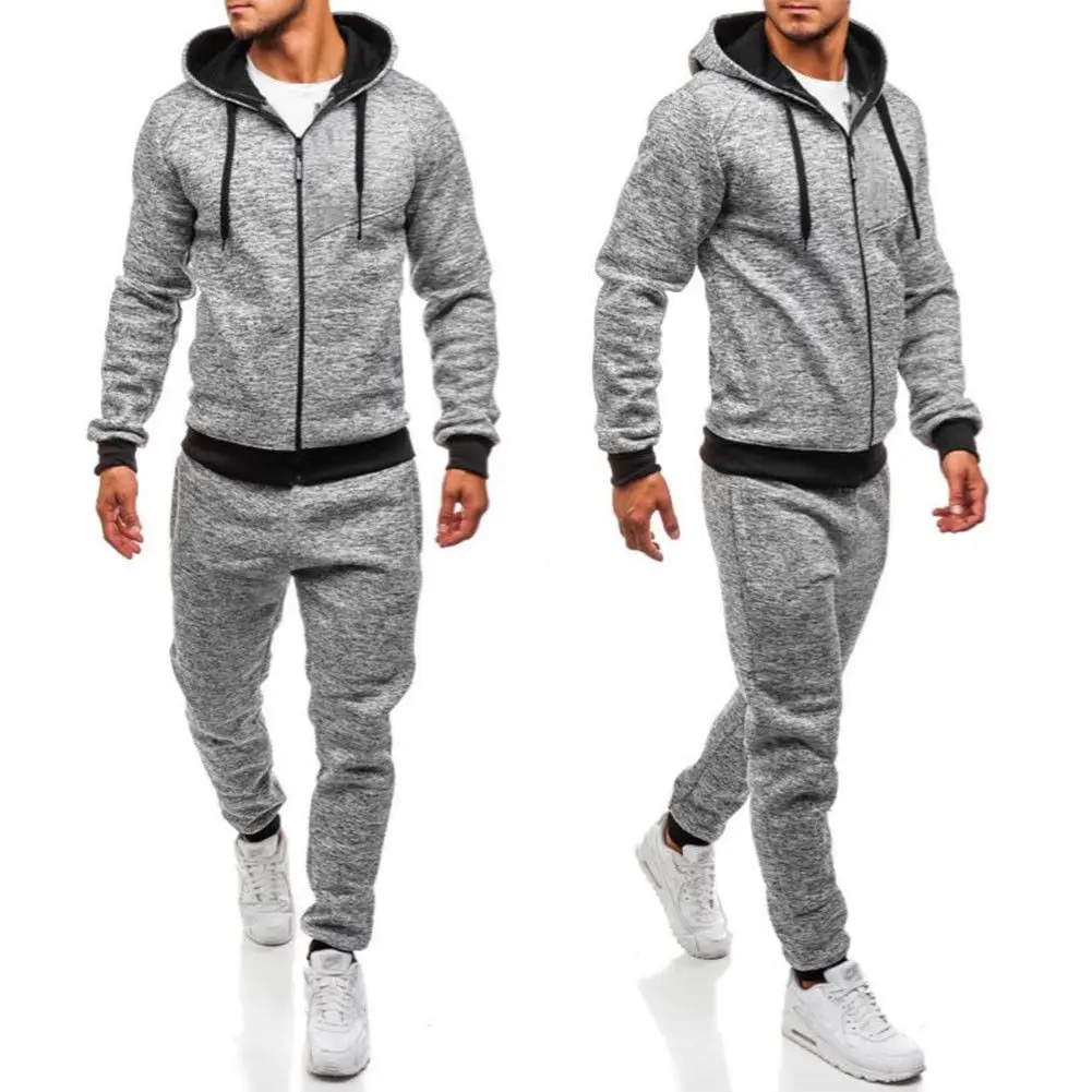 Mens Hoodie Gym Tracksuit Jogging Sweatshirt Jacket Coats /& Pants Sportwear Sets