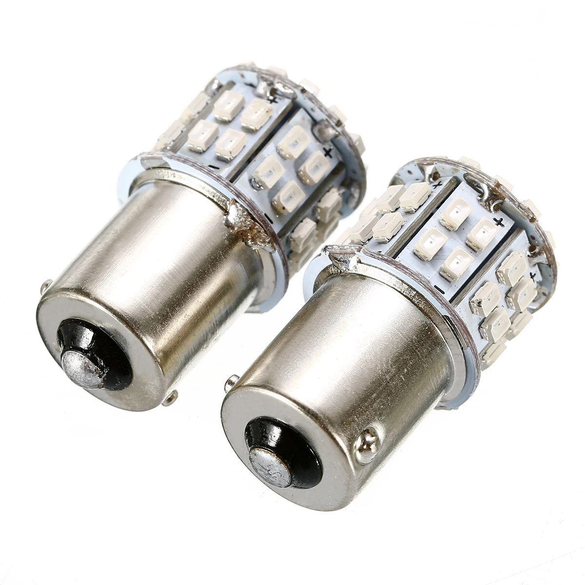 2pcs 1156 BAU15S PY21W 360 Degree 50 SMD LED Tail Turn Signal Park Light Bulb Yellow High Quality LED Lamp