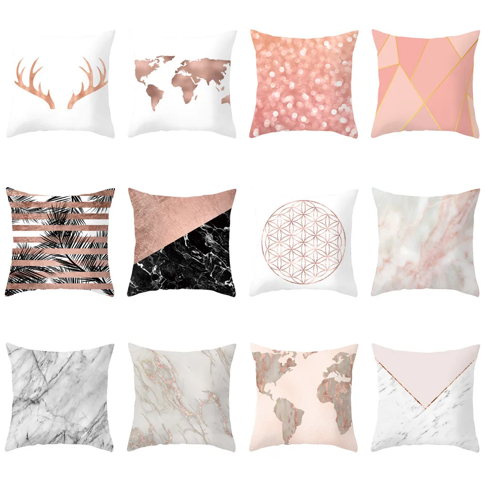 

ISHOWTIENDA Geometry Painting sofa decorative cushions Velvet Cushion Cover Throw Pillow Case Sofa Home Decor 2 PC snowman