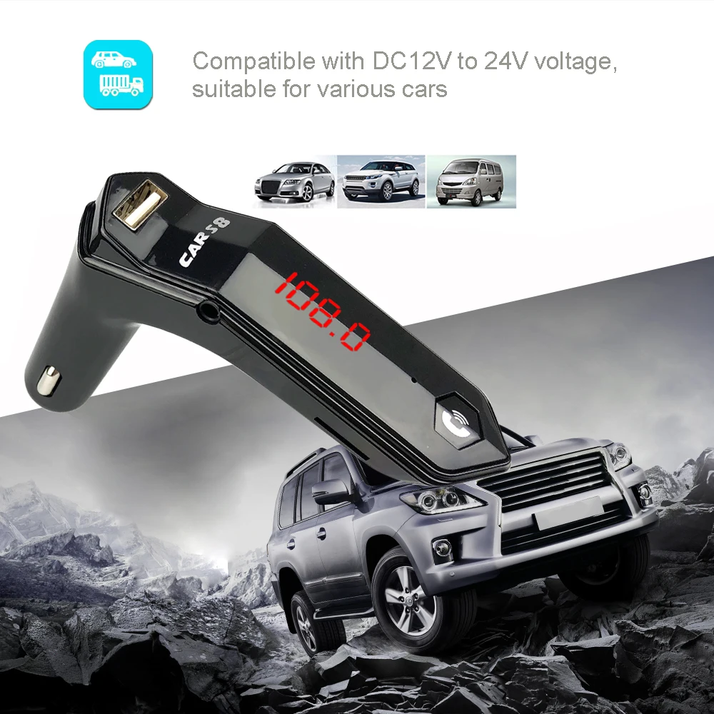 E0193 S8 Bluetooth FM Transmitter Car MP3 Player-2