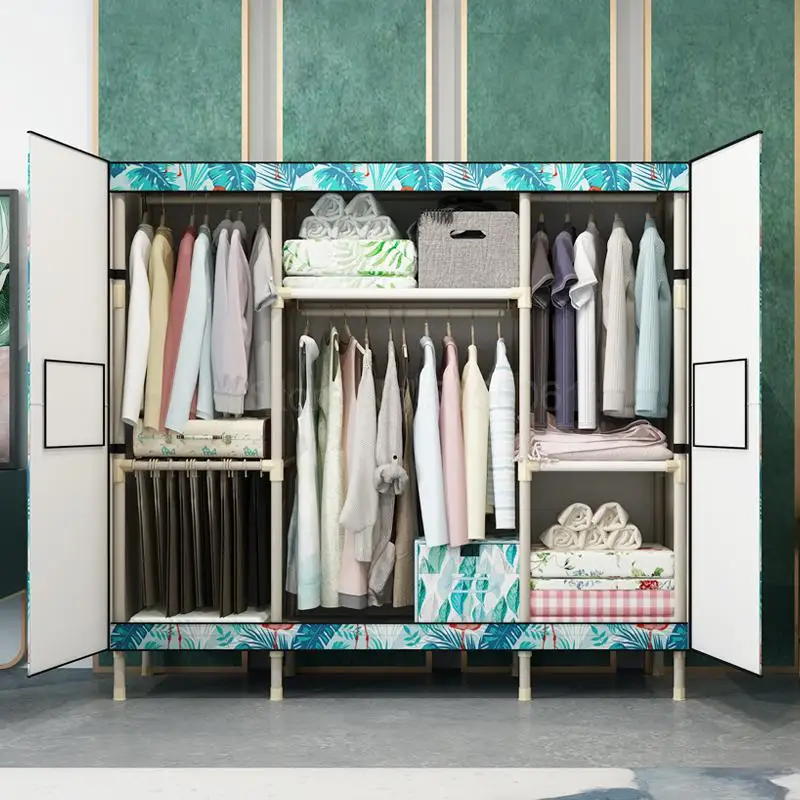 Simple wardrobe fabric storage cabinet storage cabinet wardrobe home simple modern economical cloth cabinet