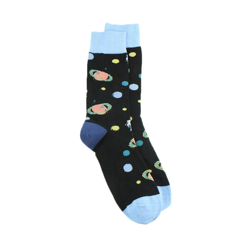 Харадзюку крутые носки для мужчин Happy жаккард Чили лапша авокадо, арбуз узор носки креативные сумасшедшие Смешные Носки для скейтборда - Цвет: 1