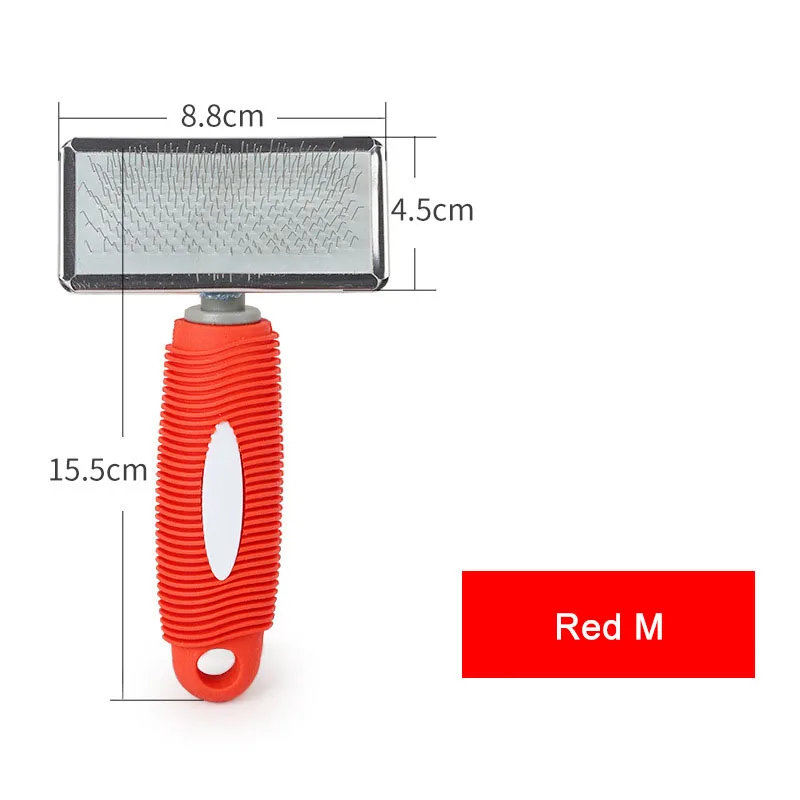 Небьющаяся щетка для домашних животных, нержавеющая сталь, шпильки для кошек, собак, щетка-слайкер с мягкой резиновой ручкой, профессиональные инструменты для удаления волос