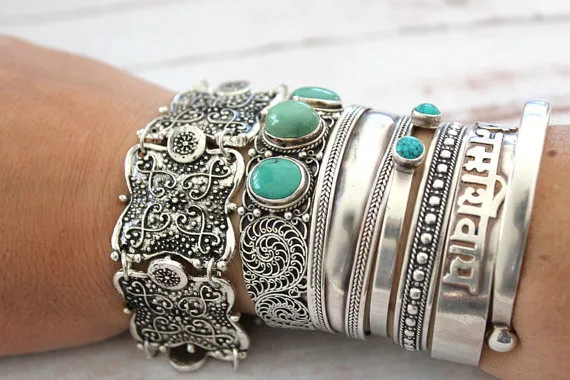 

Tribal Ethnic Jewelry Bohemian Antalya Coin Bracelet Silver Gypsy Statement Boho Coachella Festival Women Men Turkish Jewelry