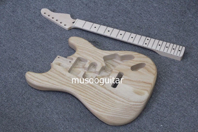 

New brand project electric ST guitar kit with ASH body by CNC