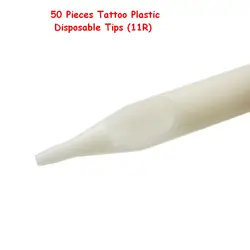 Стерильные Ассорти Пластик одноразовые Насадки для татуировок белый стерильный татуировки Трубы для татуировки иглы поставки 50 шт./лот