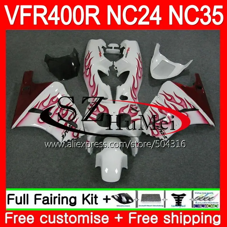 RVF400R для HONDA VFR400 R RR NC24 VFR400R 87 88 94 95 96 125SH.6 NC35 V4 VFR 400R 1987 1988 1994 1995 1996 обтекатель Красного
