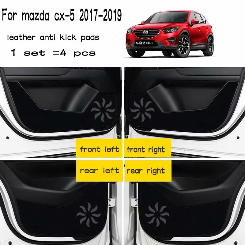 Кожаный коврик для автомобильных дверей Противоскользящий аксессуары Mazda CX 5 CX5 XF