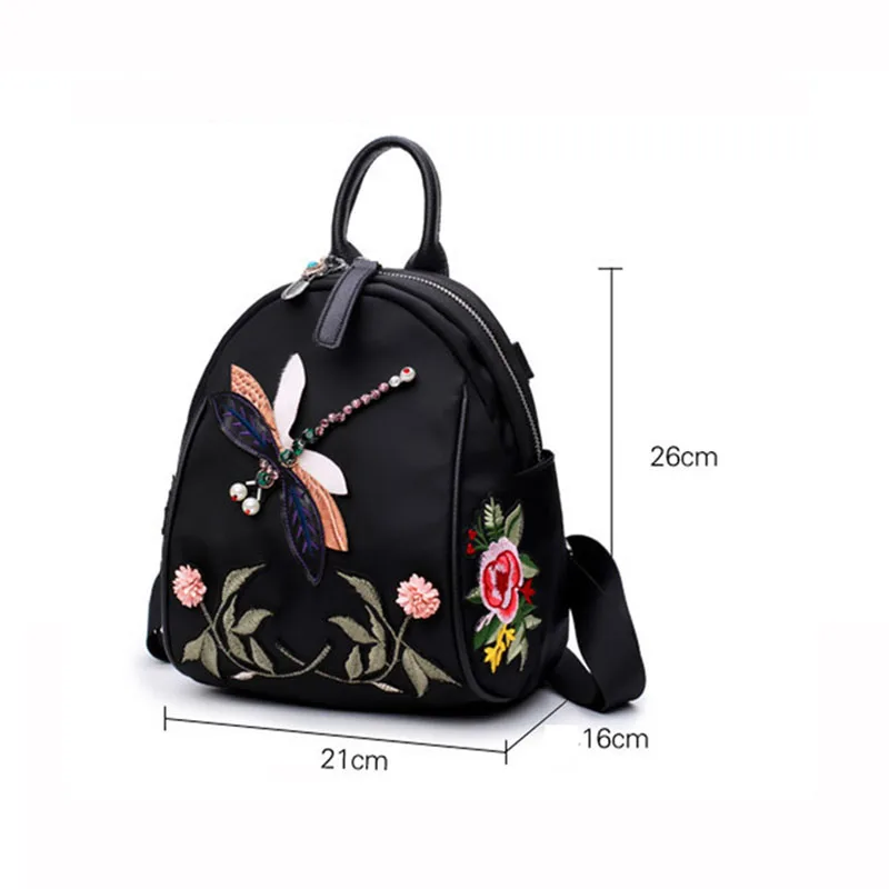 Women Backpack Teenage Girls dragonfly Travel Backpacks Bags shoulder bag Small Vintage Backpacks Convenience bags