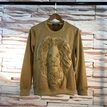 In Direct Selling O-neck Full Casual Broadcloth Cotton Animal The Spring Of 2017 New 3d Male Suede Neck Long Sleeved Sweater