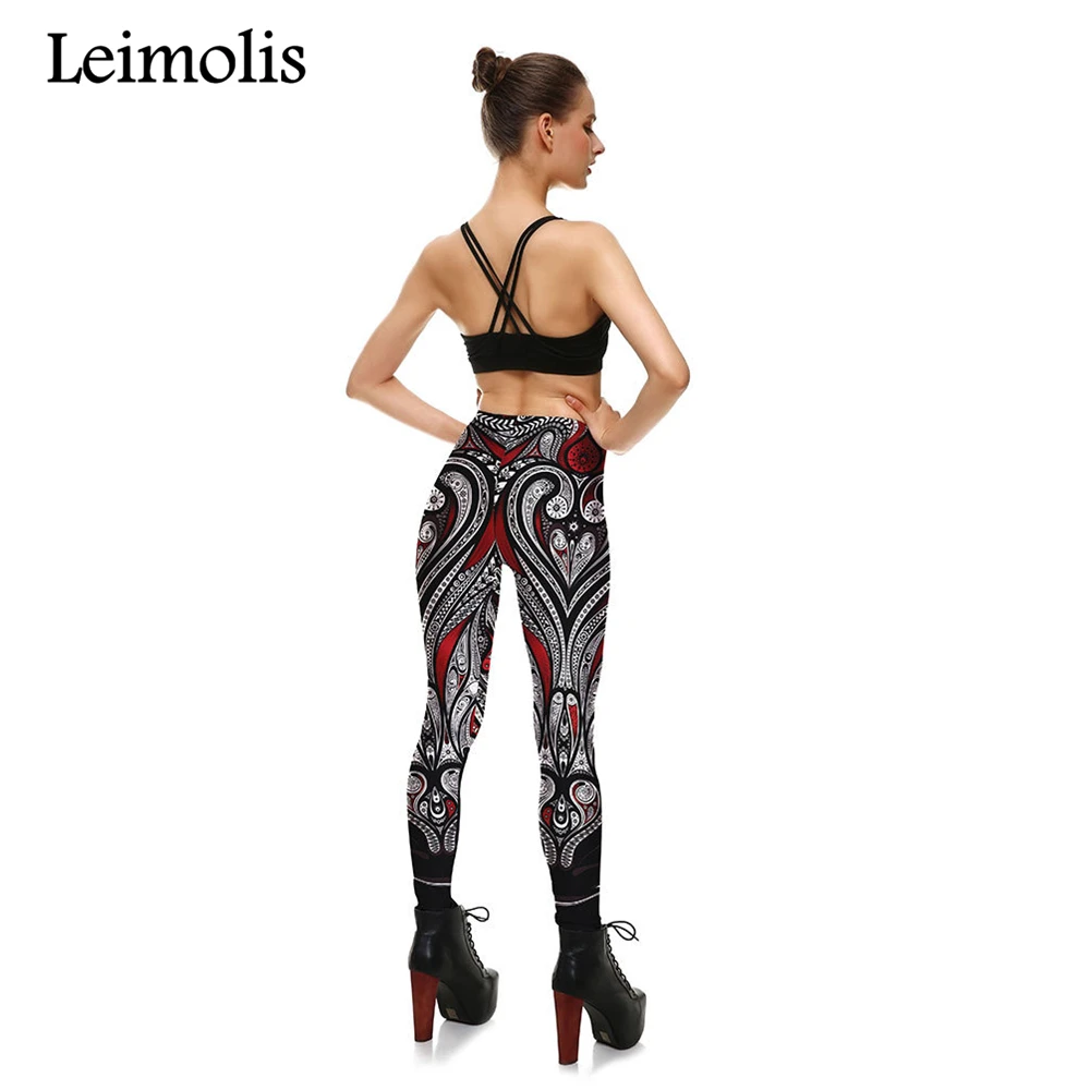 Leimolis 3D المطبوعة القاتلة الأخطبوط اللامسة harajuku القوطية زائد حجم عالية الخصر رفع اللياقة البدنية تجريب طماق النساء السراويل