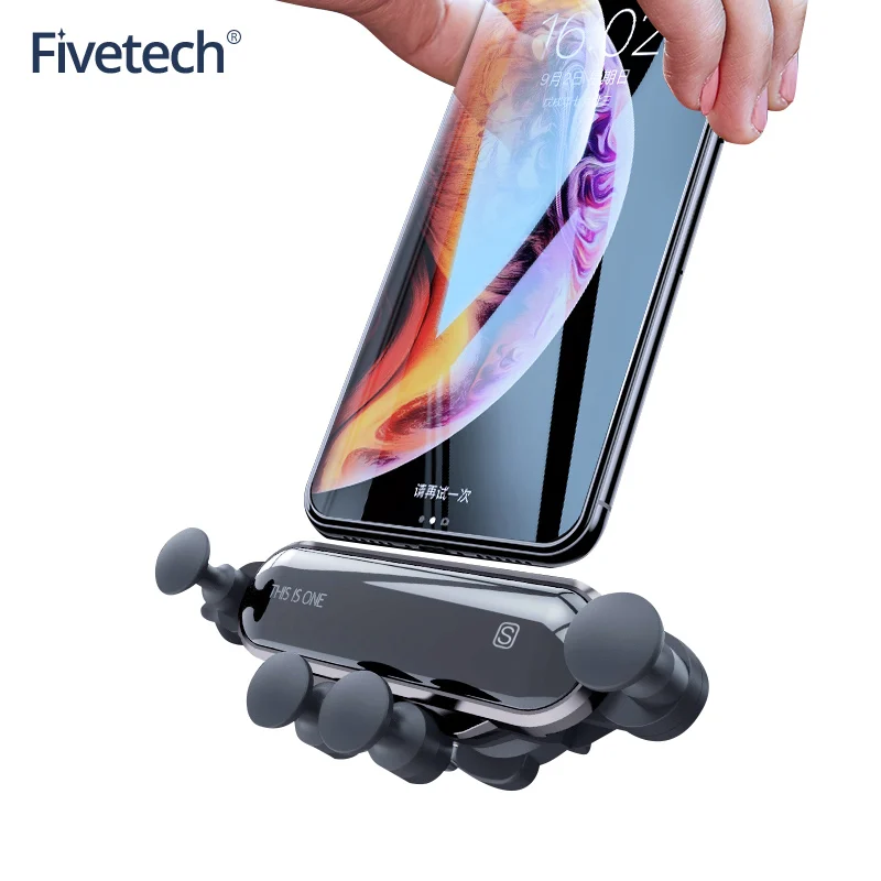 Fivetech Телескопический телефон Автомобильный держатель гравитационная связь удобный автомобильный держатель телефона маленький для навига...