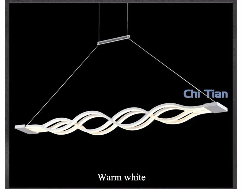 L100см 120 см 60 см креативный современный светодиодный подвесной светильник волна подвесной светильник для столовой гостиной кухни AC85-265V