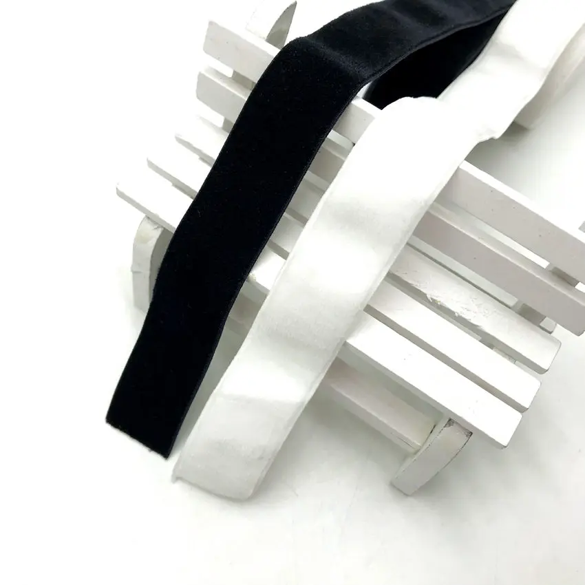 2Yard 20mm 30mm 38mm 50mm Black Stretch Elastic Velvet Ribbon Single Face Velour Webbing For Headband Apparel Sewing Accessories