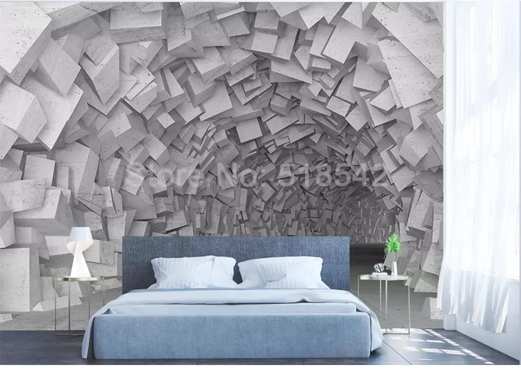 Пользовательские обои для стен 3D стереоскопическое пространство геометрический узор гостиная спальня кабинет Настенный декор Фреска фото обои